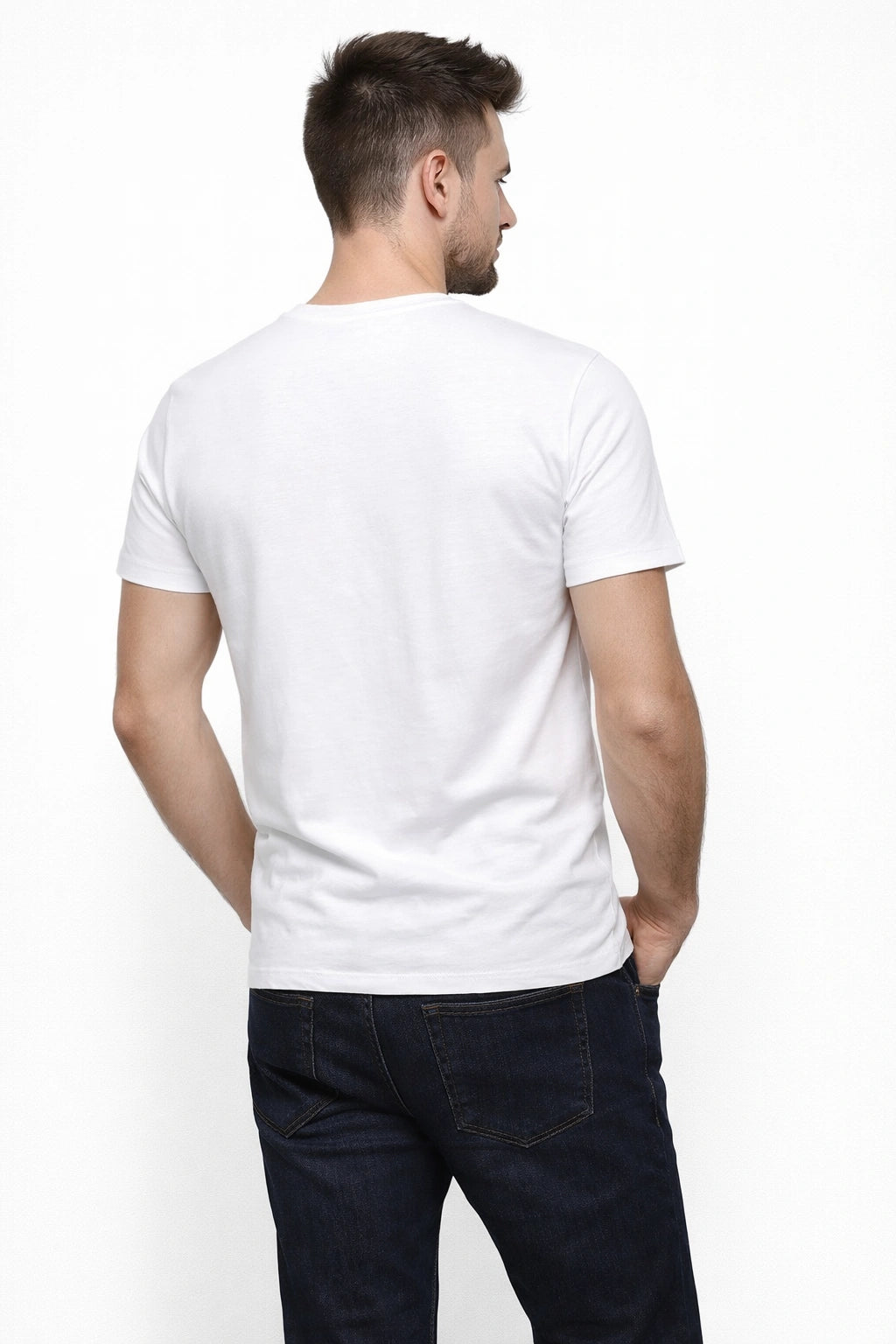 Men’s White Superhero Graphic T-Shirt (INSIDE)