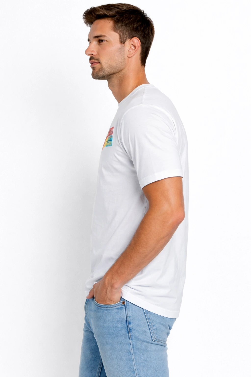 Men’s White Graphic T-Shirt (INSIDE)