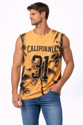 California Yellow Sleeveless Men’s T-Shirt (INSIDE)