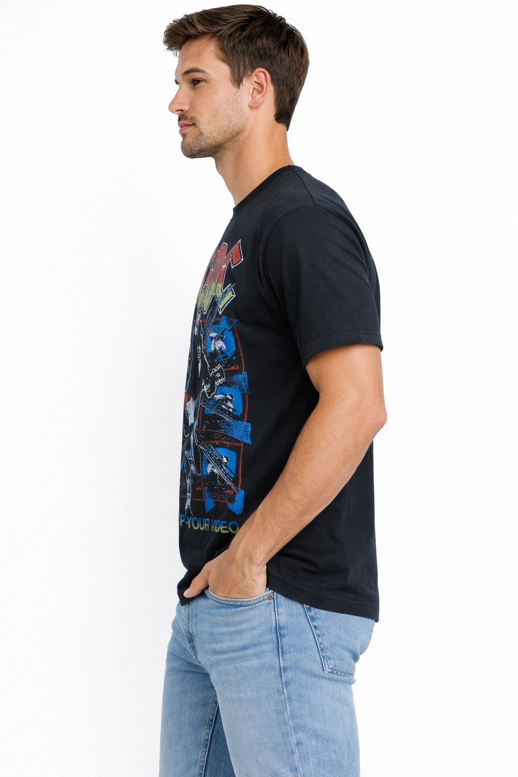 Men’s Black Rock Graphic T-Shirt (INSIDE)