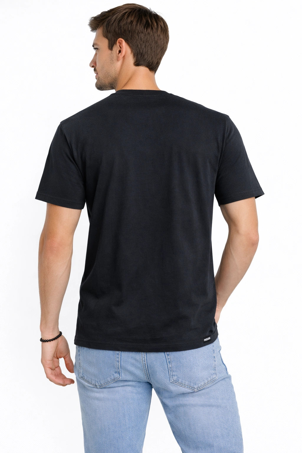 Men’s Black Artistic Sun Graphic T-Shirt (INSIDE)
