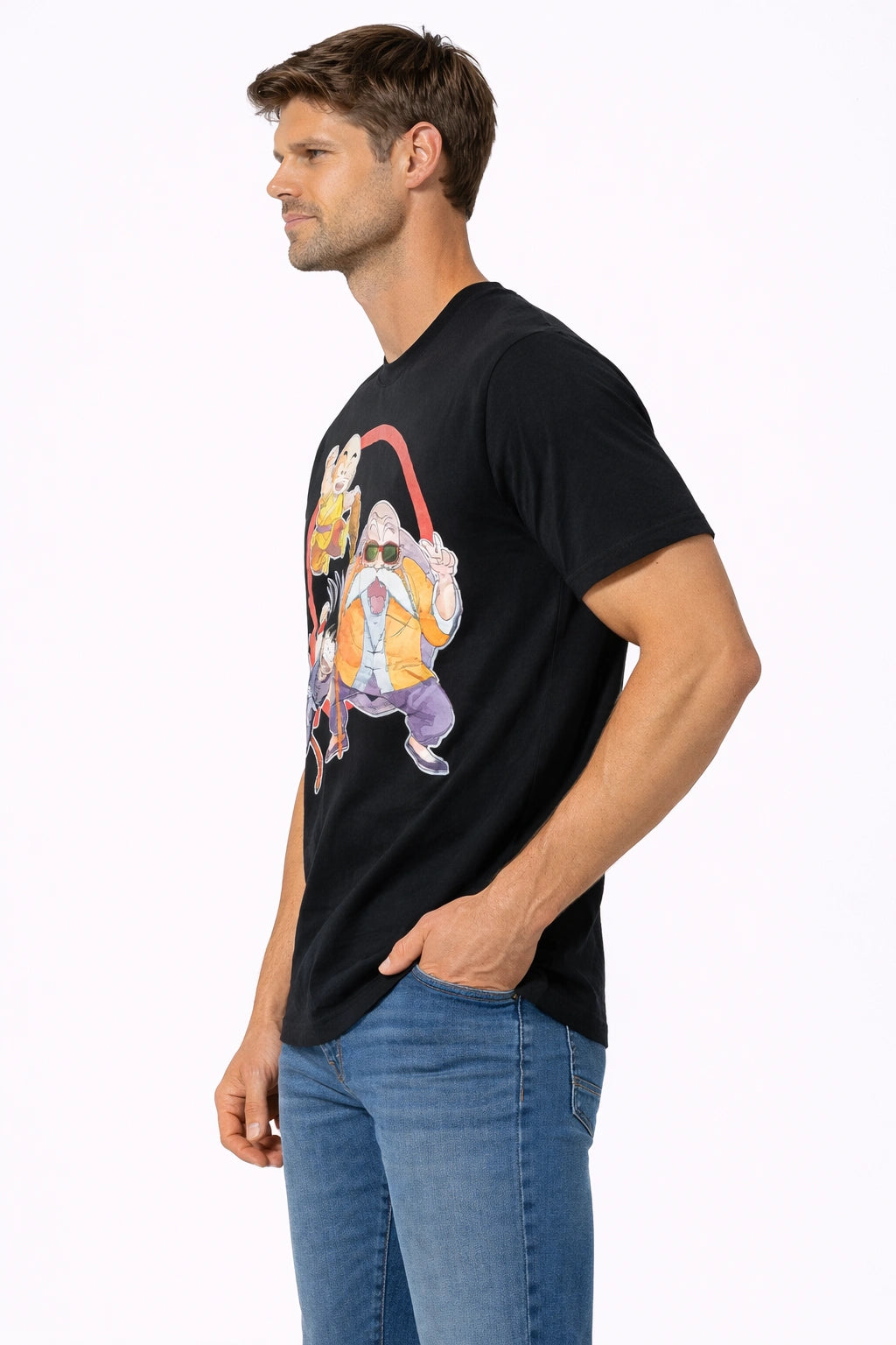 Black Cartoon Graphic Men’s T-Shirt (INSIDE)