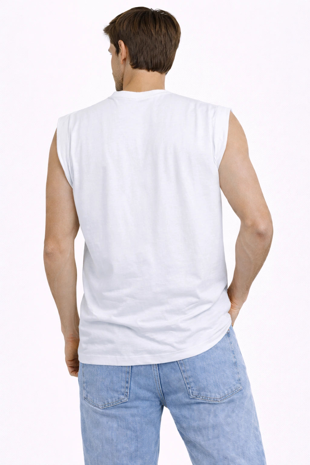 Men’s White Graphic Tank Top (INSIDE)