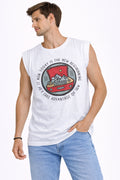 Men’s White Graphic Tank Top (INSIDE)