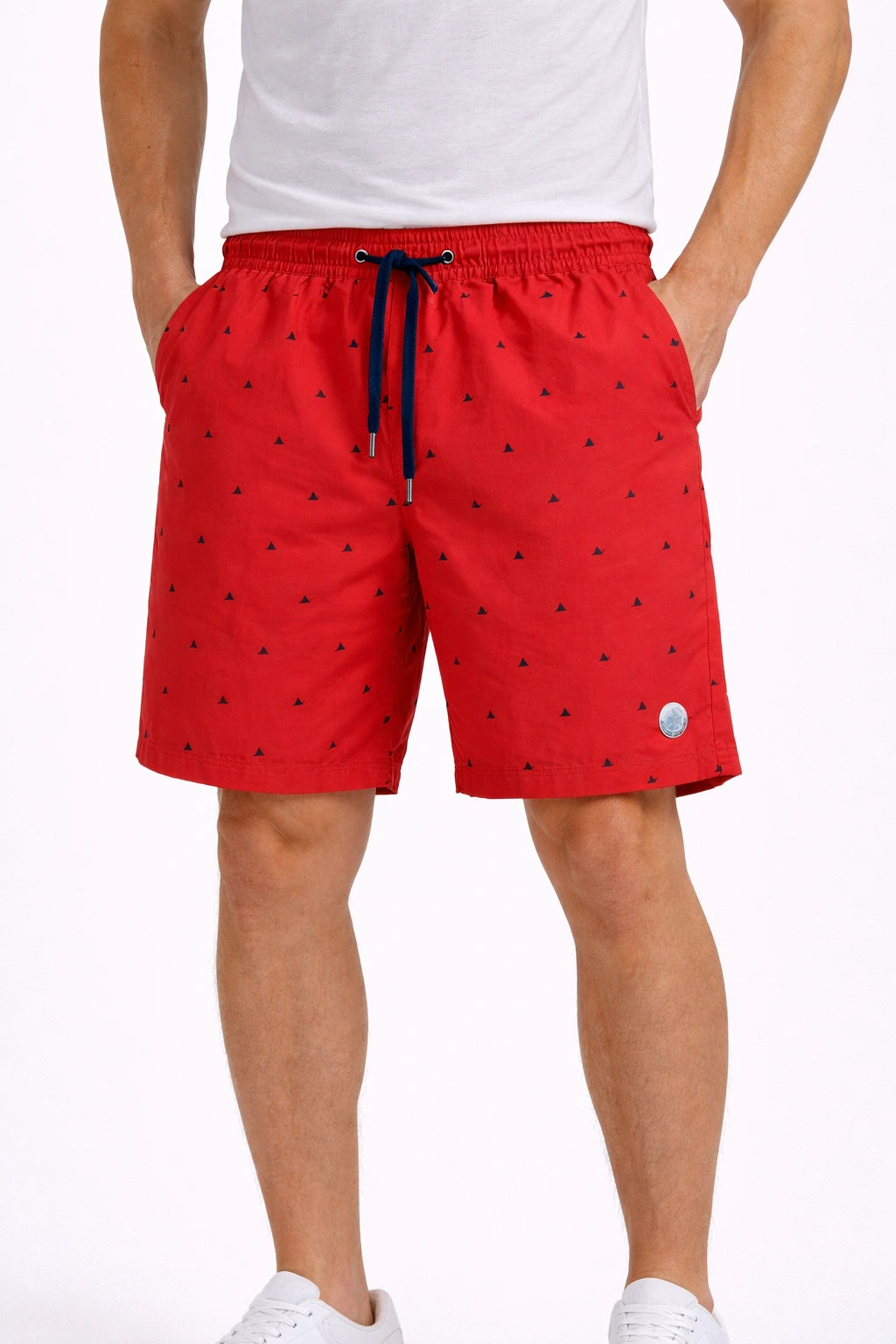 Men’s Red Mini Print Shorts (INSIDE)