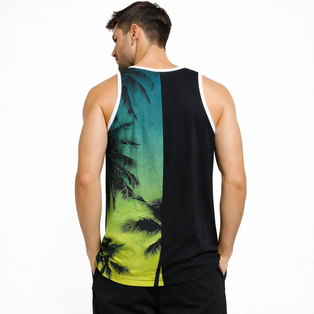 Black Tropical Vibes Graphic Tank (IN SIDE)