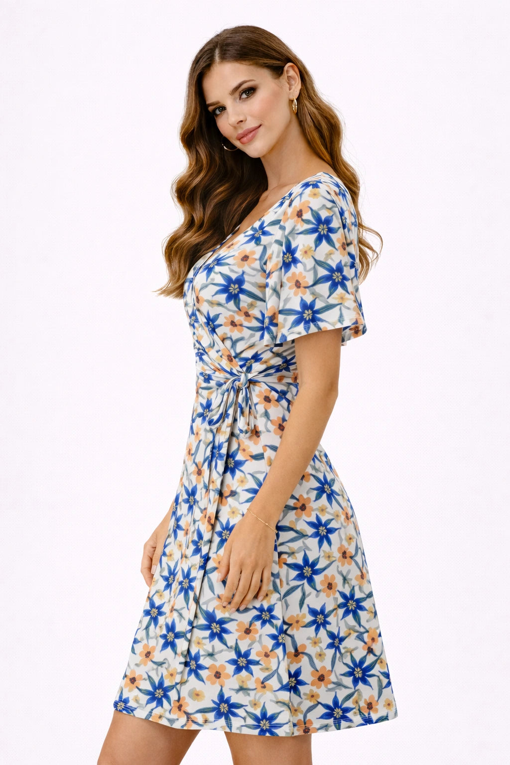 Blue Floral Dress (in side)