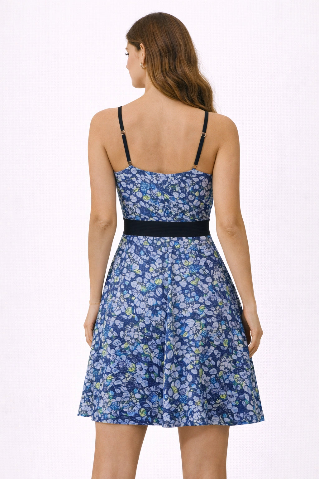 Blue Floral Summer Dress (in side)