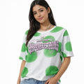 Women’s Green Polka Dot Graphic Tee (IN SIDE)