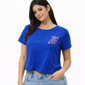 Women’s Royal Blue Crop Tee (IN SIDE)