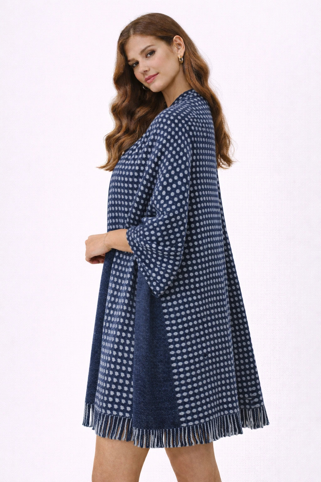 Blue Polka Dot Shawl (in side)