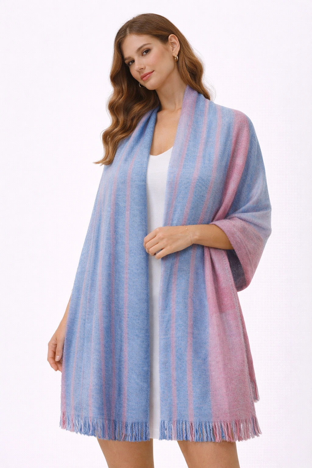 Pastel Striped Shawl (in side)