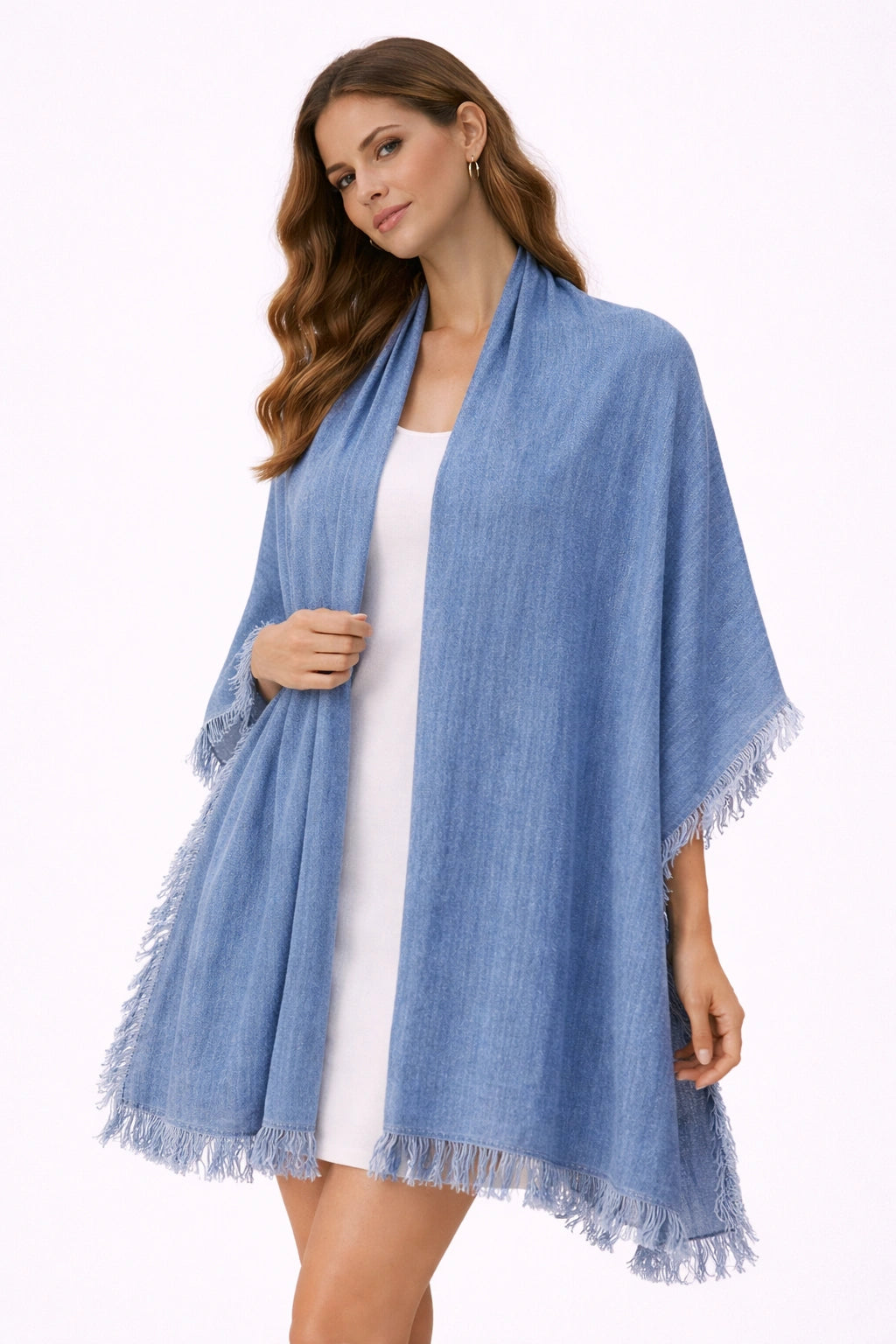 Soft Light Blue Shawl(in side)