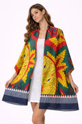 Colorful Ethnic Pattern Shawl  (in side)
