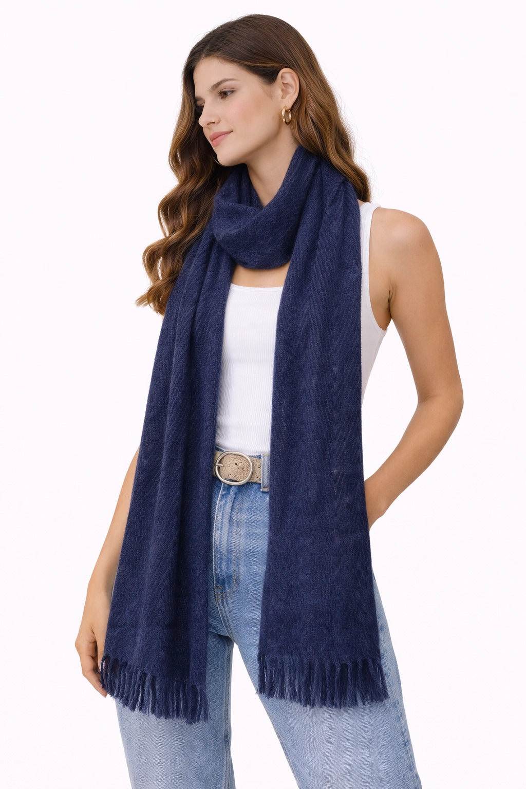 Classic Navy Shawl (in side)