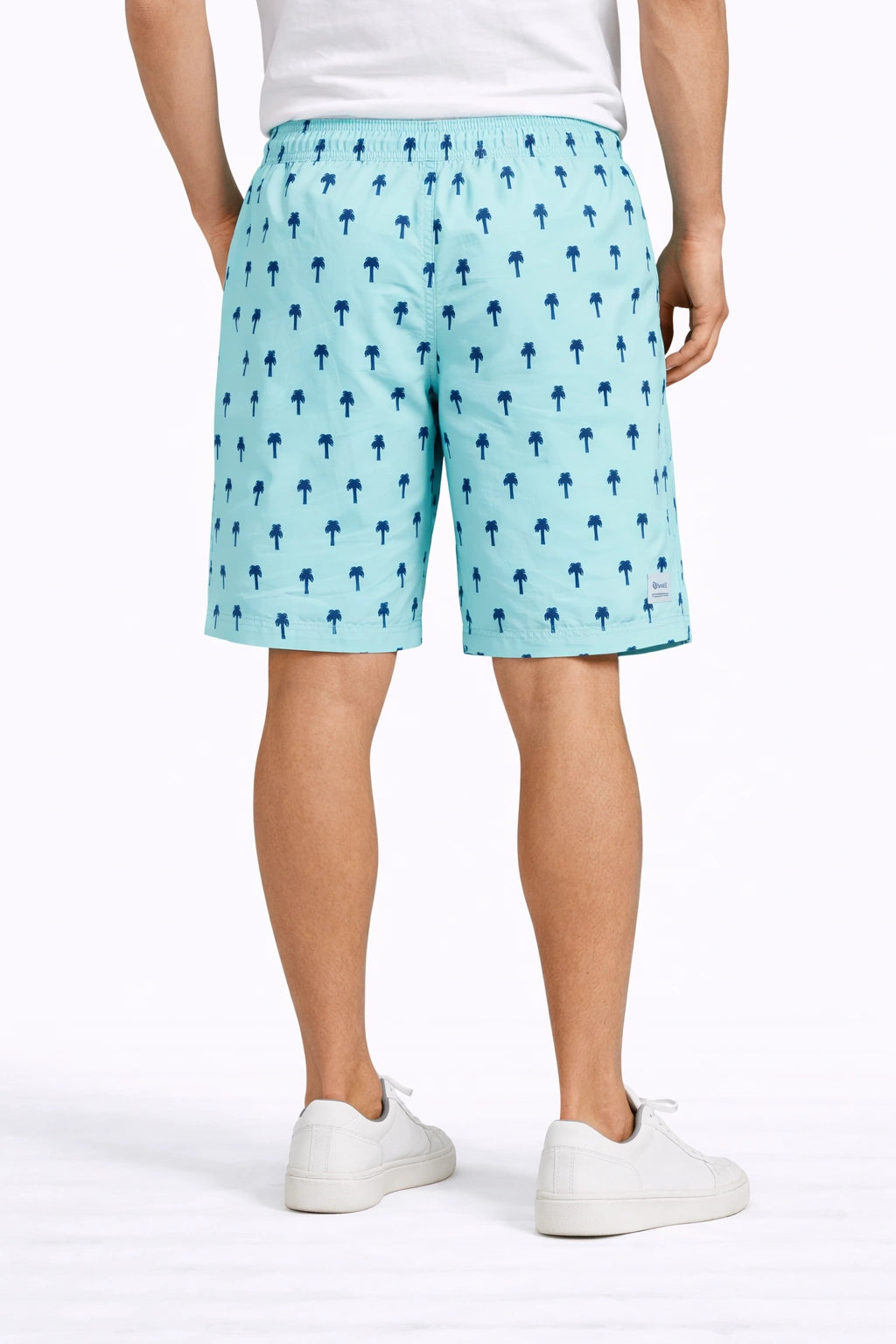 Men’s Turquoise Palm Print Shorts (INSIDE)