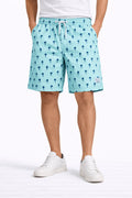 Men’s Turquoise Palm Print Shorts (INSIDE)