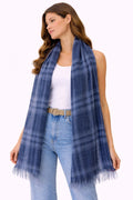 Blue Plaid Shawl (in side)