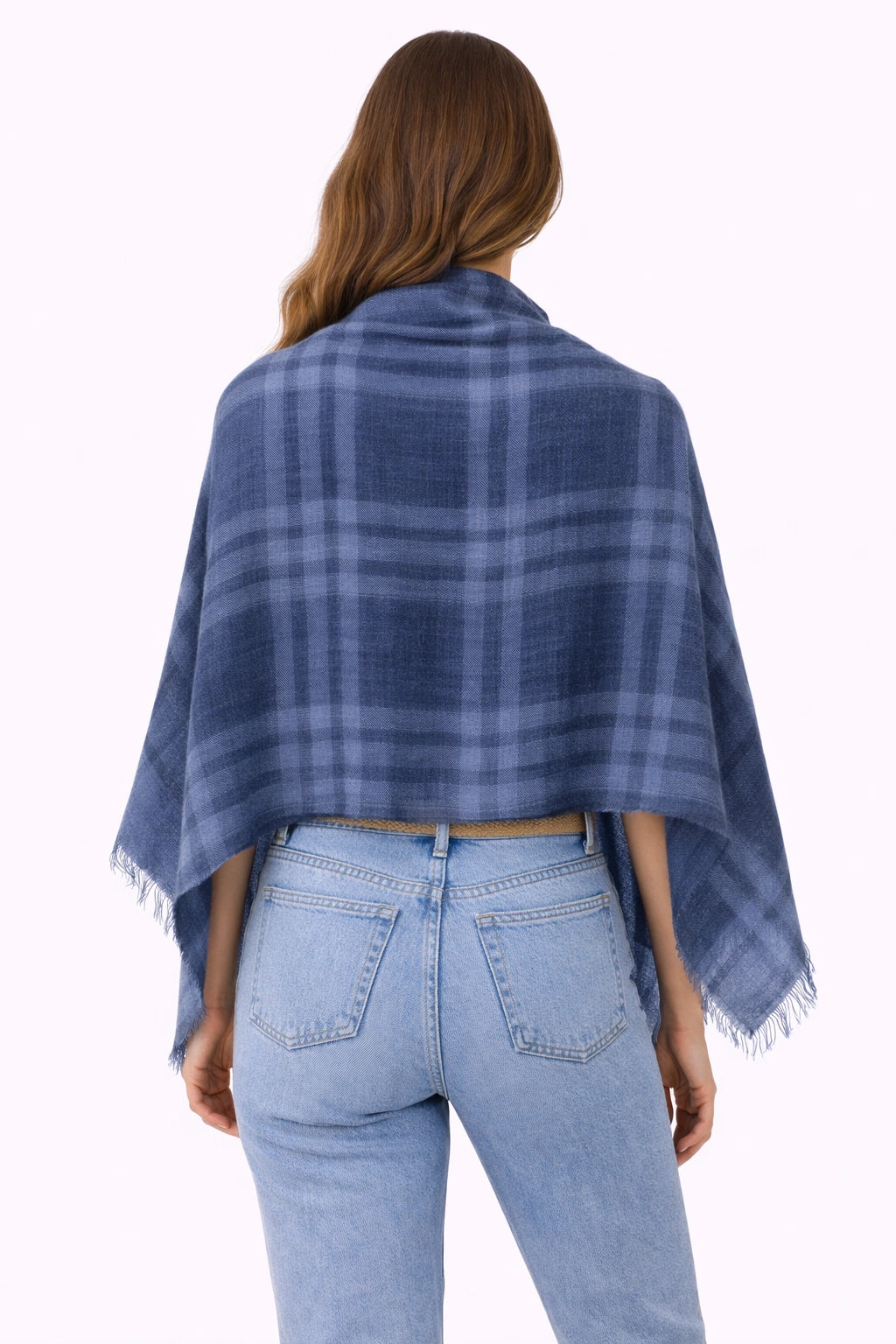 Blue Plaid Shawl (in side)