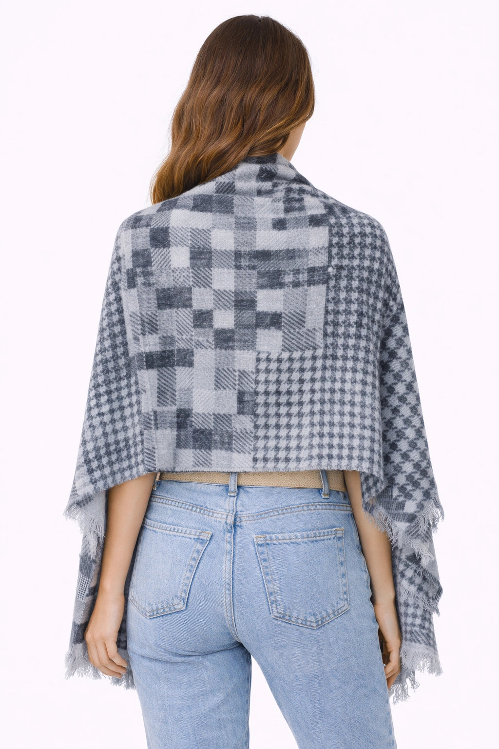 Grey Patterned Shawl (in side)