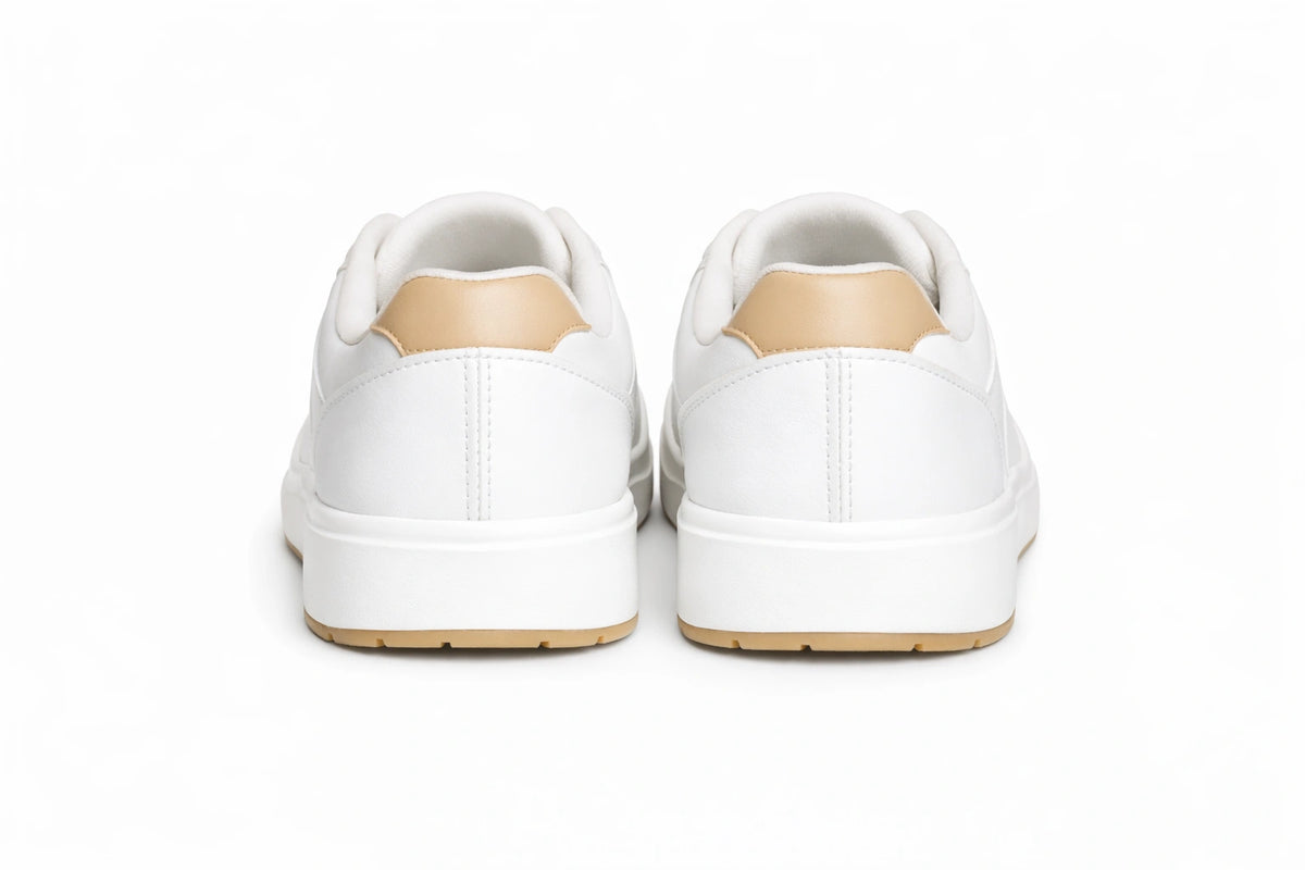 Women’s White Sneakers with Beige Detail (INSIDE)
