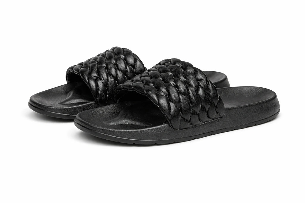 Women’s Black Braided Sandals (INSIDE)