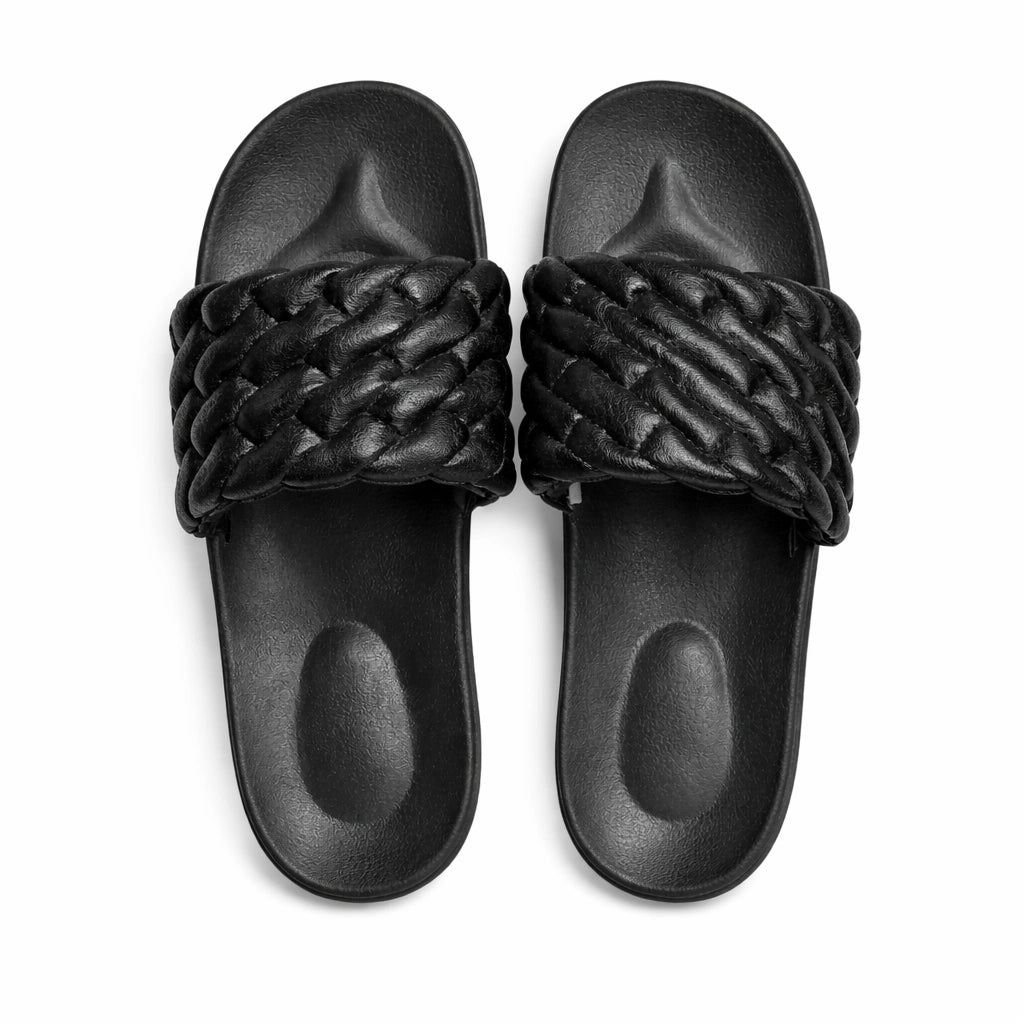Women’s Black Braided Sandals (INSIDE)