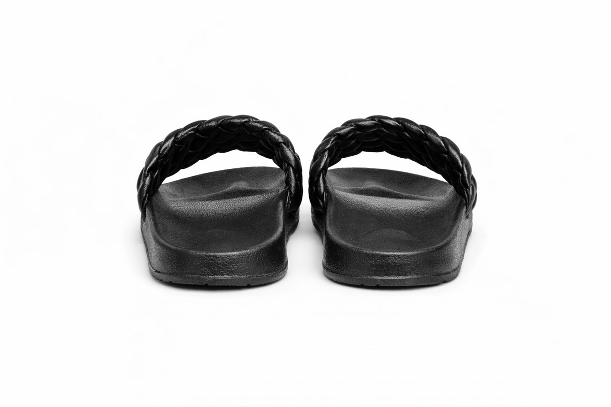 Women’s Black Braided Sandals (INSIDE)