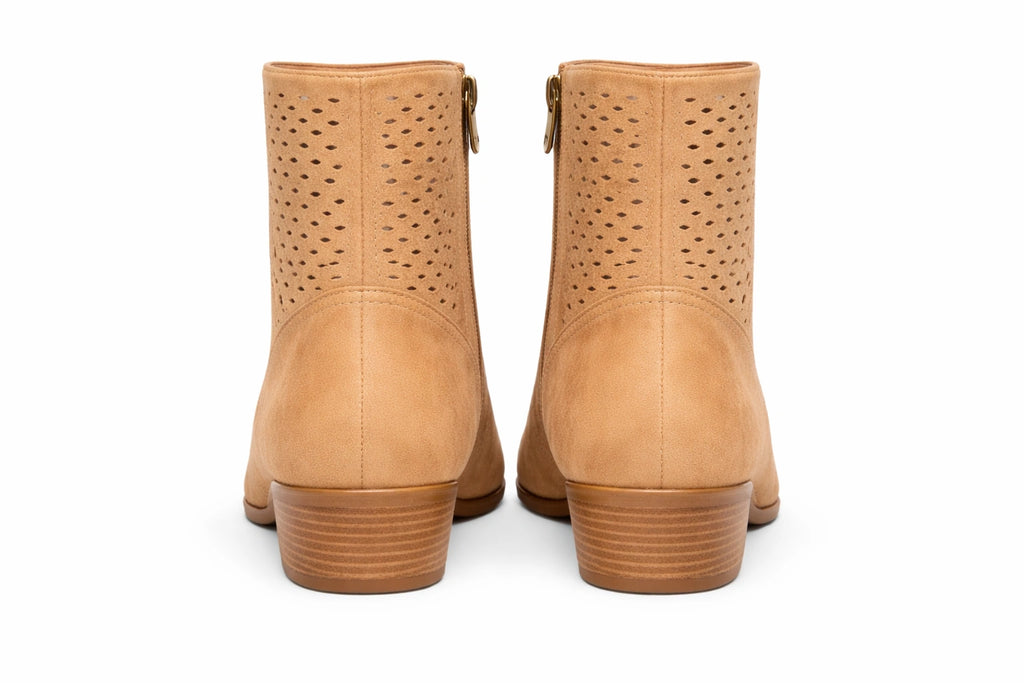 Women’s Camel Suede Ankle Boots (INSIDE)
