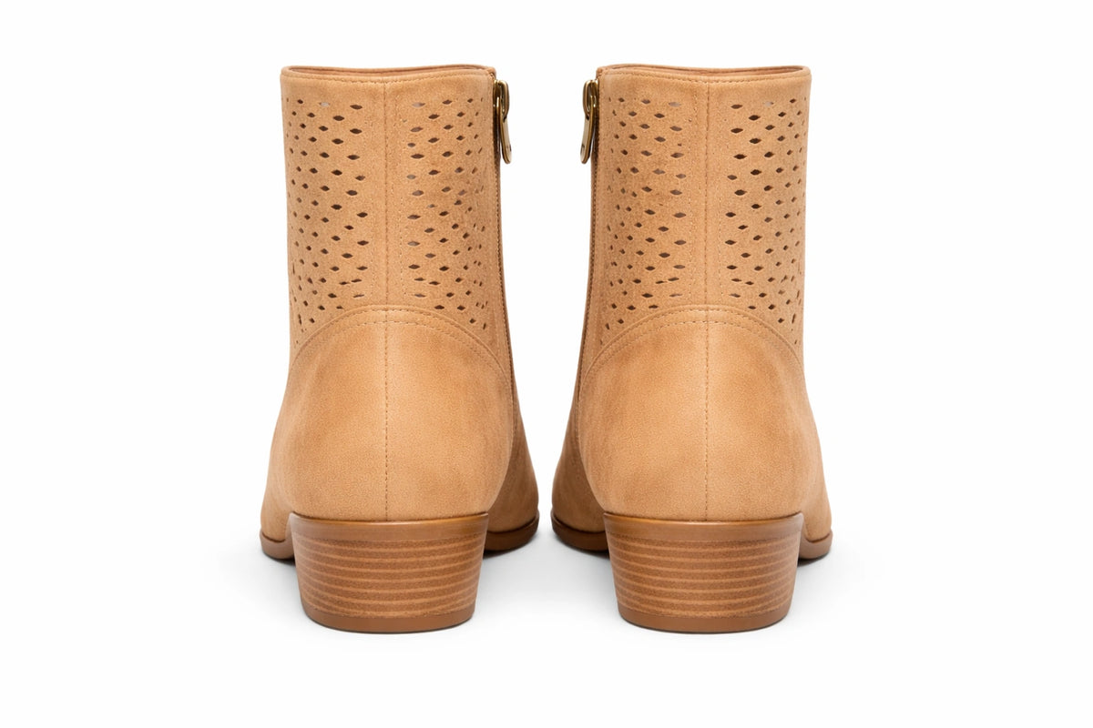 Women’s Camel Suede Ankle Boots (INSIDE)