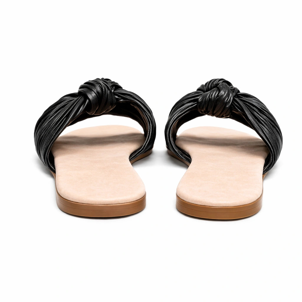 Women’s Black Knot Slide Sandals (INSIDE)