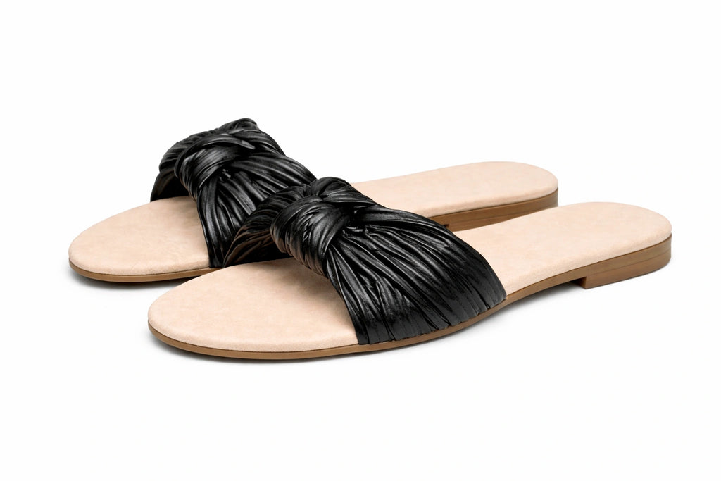 Women’s Black Knot Slide Sandals (INSIDE)