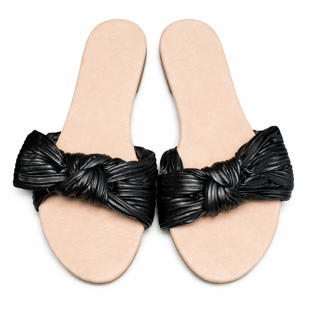 Women’s Black Knot Slide Sandals (INSIDE)