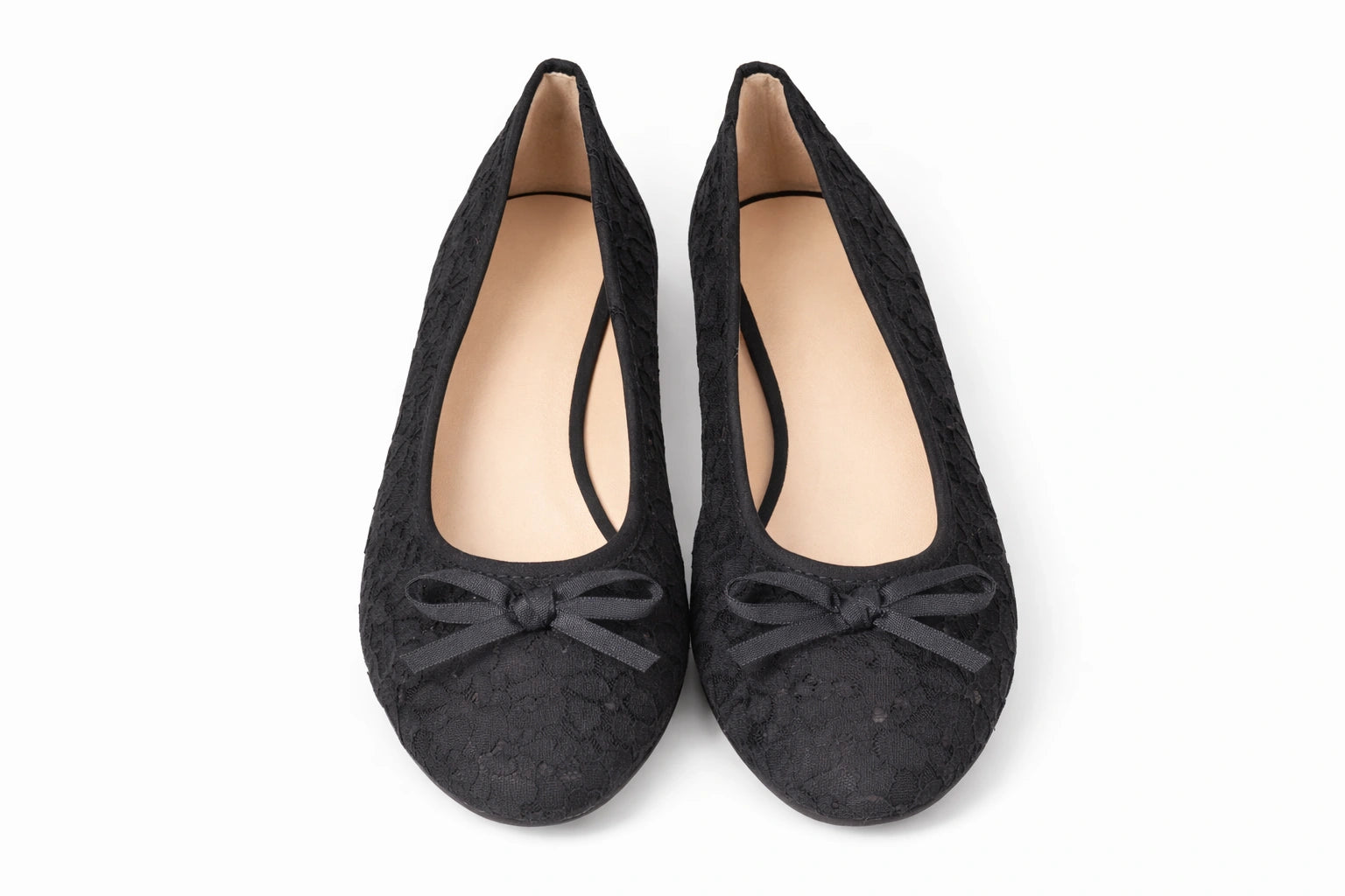 Women’s Black Lace Ballet Flats (INSIDE)