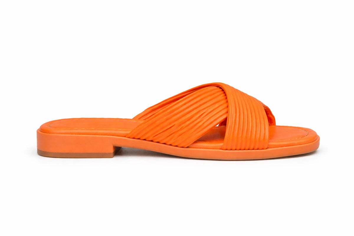 Women’s Orange Cross Strap Sandals (INSIDE)
