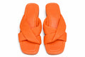 Women’s Orange Cross Strap Sandals (INSIDE)