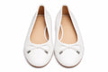 White Quilted Ballet Flats with Bow (INSIDE)