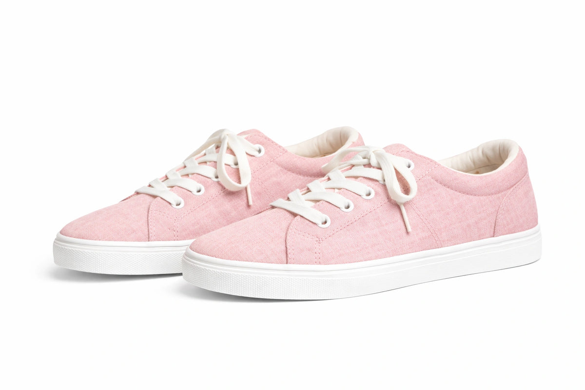 Women's Pink Casual Canvas Sneakers (INSIDE)