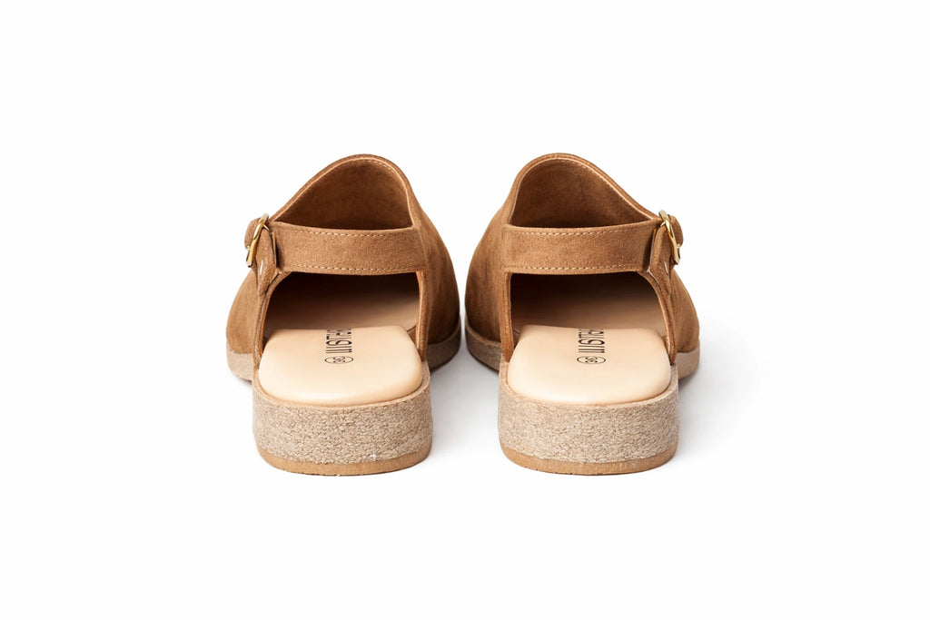 Women's Brown Slingback Clogs (INSIDE)