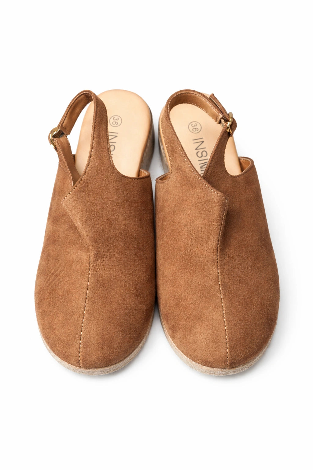 Women's Brown Slingback Clogs (INSIDE)