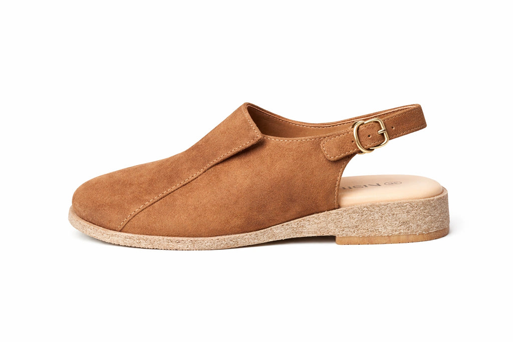 Women's Brown Slingback Clogs (INSIDE)