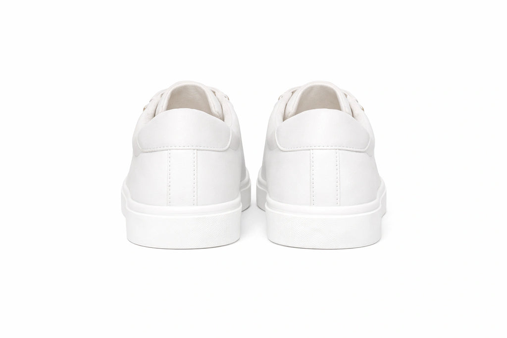 Women's White Sneakers with Side Zipper (INSIDE)