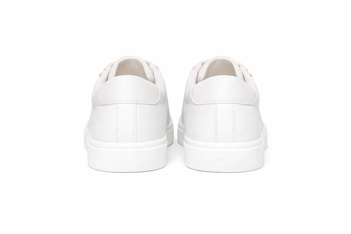Women's White Sneakers with Side Zipper (INSIDE)