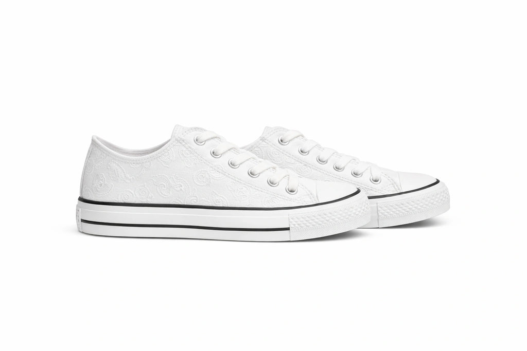 Women's White Embossed Sneakers (INSIDE)