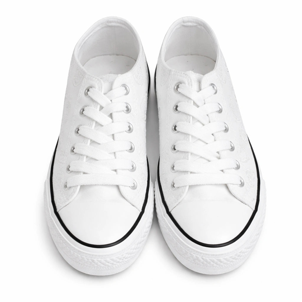 Women's White Embossed Sneakers (INSIDE)