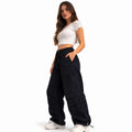 Black Wide Leg Cargo Pants (INSIDE)