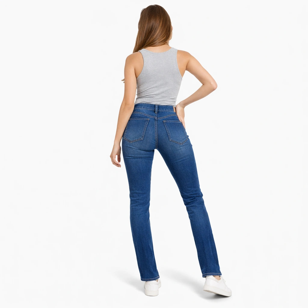 Blue Straight Fit Denim Jeans (INSIDE)