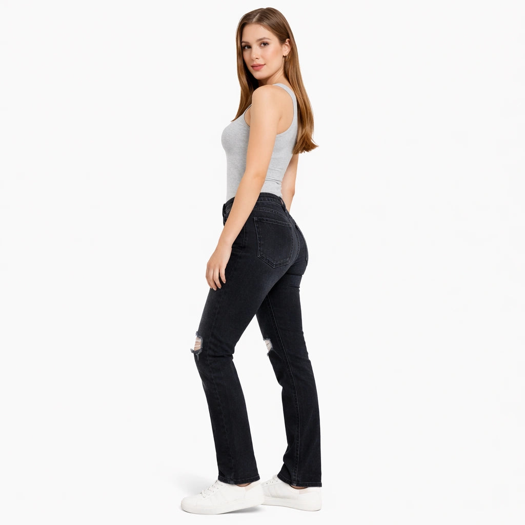 Ripped Knee Slim Fit Jeans (INSIDE)