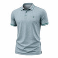 Modern Green Geometric Patterned Polo (IN SIDE)