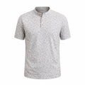 Modern Grey Speckled Henley Tee (IN SIDE)